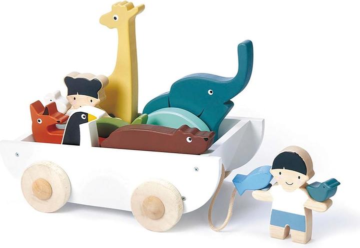 Actual product image Tender Leaf Toys Boat with animals