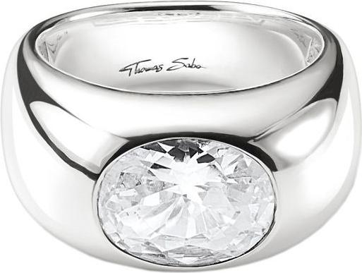 Produktbild Thomas Sabo Ring mit weissem Zirkoniastein Bold Elegance Silber (14, 54, 7, 925 Silber)