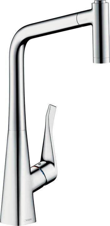 hansgrohe Metris M71 single-lever kitchen mixer, ComfortZone320, EcoSmart, pull-out, 2jet, 14780