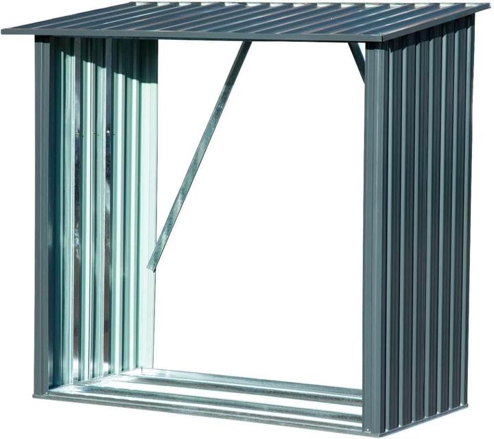Dobar Kaminholzunterstand Madera 163 x 83 x 154 cm grau