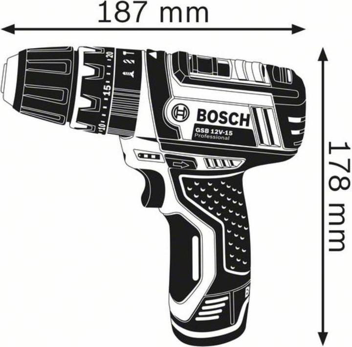Image du produit Bosch Professional GSB 12V-15 (Perceuse-visseuse à percussion)