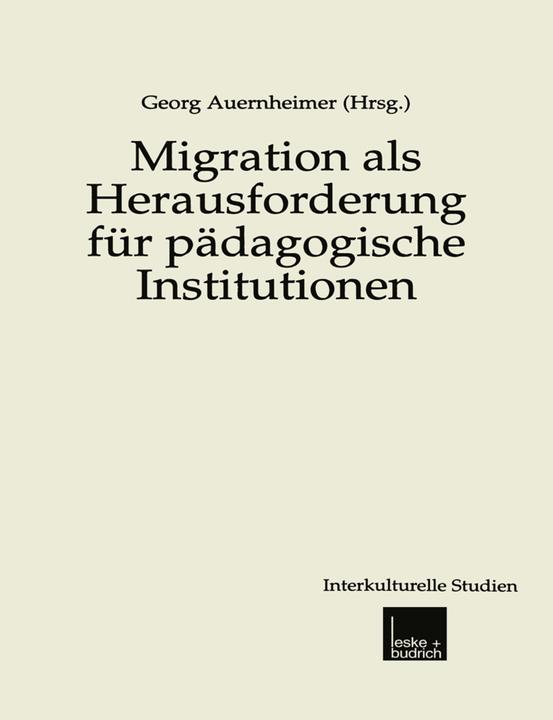 Produktbild Migration als Herausforderung für pädagogische Institutionen (Deutsch, 2013)