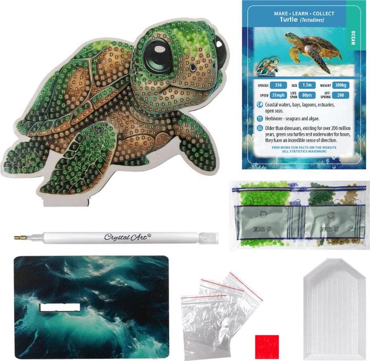 Image du produit Craft Buddy Ozean Schildkröte, Crystal Art Buddy, ca. 11x8cm