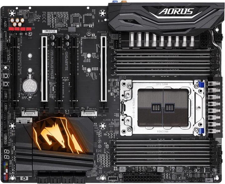Actual product image Gigabyte X399 AORUS PRO TR4 X399 ATX (TR4, AMD X399, ATX)