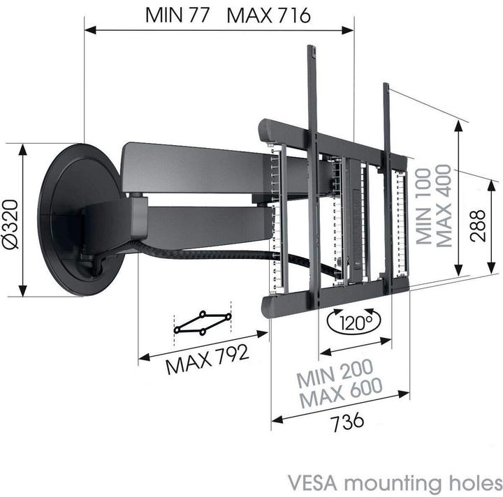 Produktbild Vogels TVM 7655 Designmount (Wand, 30 kg)