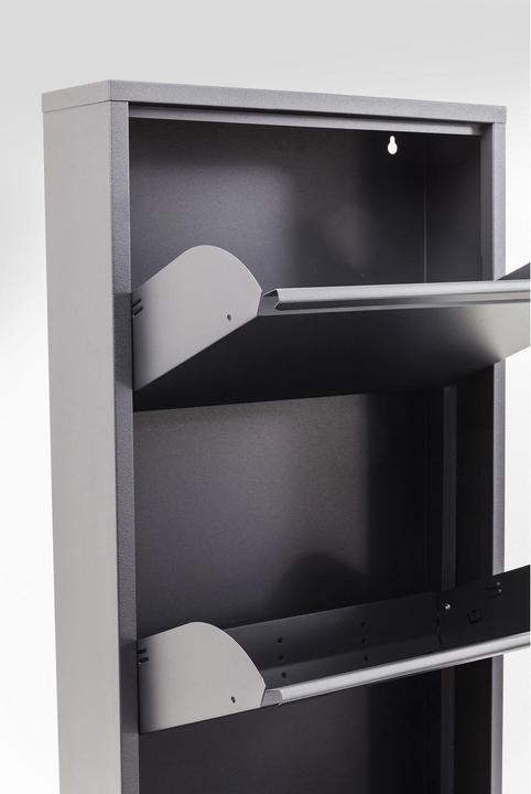 Actual product image Kare Design Shoe Container Caruso 5 Anthrazit (50 x 14 x 170 cm)