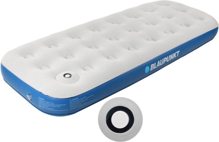 Actual product image Blaupunkt Inflatable Mattress with Built-in Foot Pump 188x73 cm IM410 (188 x 73 cm)
