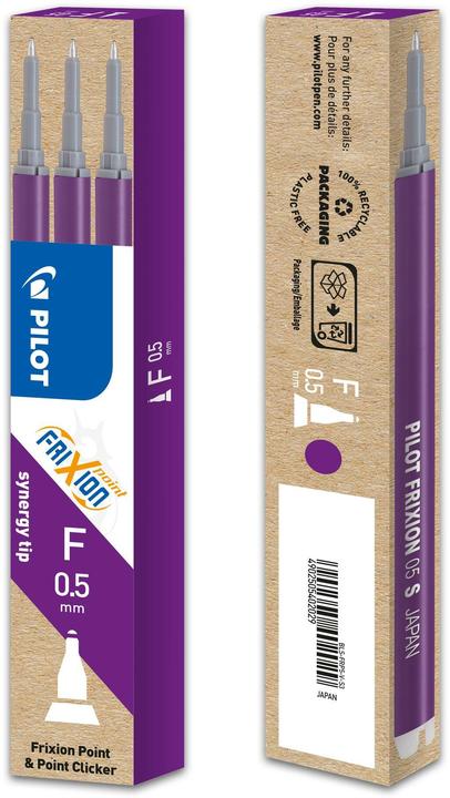 Produktbild Pilot FriXion Refill Point Set Set à 3 (3 Stück, Violett, 0.50 mm)