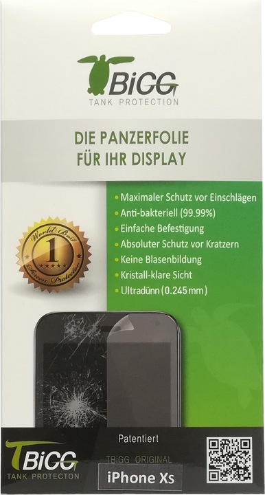 Tbigg protettore dello schermo (1 Pezzo/i, Apple iPhone XS)