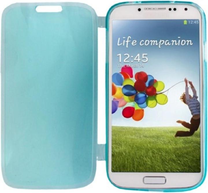 Produktbild König Design Handyhülle Flip Quer für Handy Samsung Galaxy S4 i9500 / i9505 / i9506 / GT i9515 Hellblau (Samsung Galaxy S4)