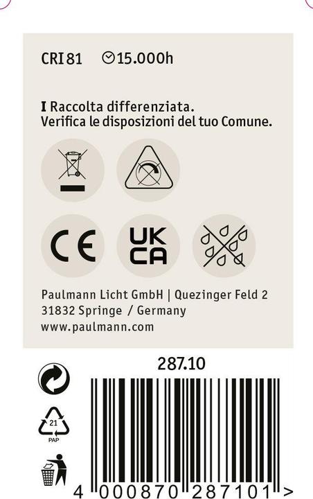 Produktbild Paulmann Tropfen Vintage (E27, 2.60 W, 260 lm, 1 x, F)