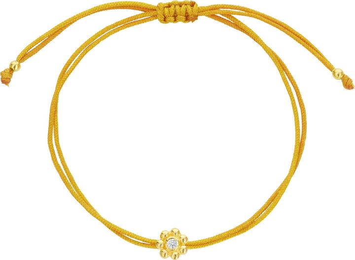 Image du produit Steinkult Bracelet avec diamant dans une monture en argent doré "My pretty diamond". (0.60 cm, Argent sterling 925, Fil de nylon, plaqué or 18 carats et 0.03 ct. diamant)