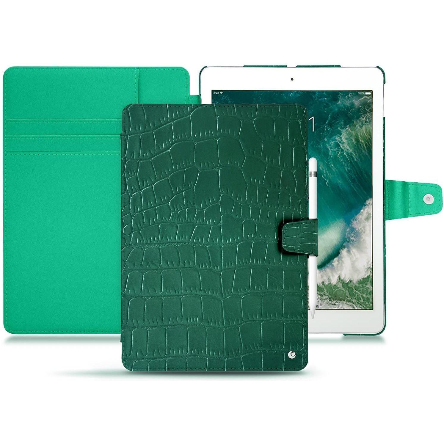 Noreve Lederschutzhülle Wallet (iPad Air 2019 (3. Gen)), Tablet Hülle, Grün