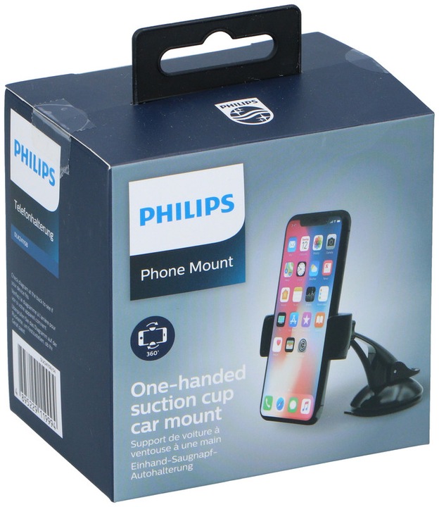 Image du produit Philips Support de téléphone portable pour voiture Pour smartphone noir