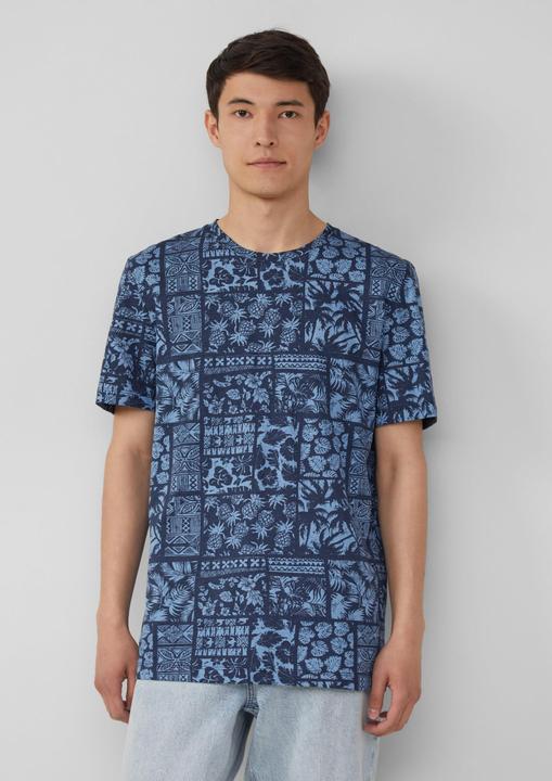 Produktbild S.Oliver T-Shirt Baumwoll-T-Shirt mit All-over-Print (XXL)