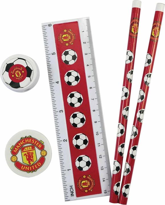 Actual product image Manchester United FC Clear Stationery Set (White, Red, Transparent, 100 x)