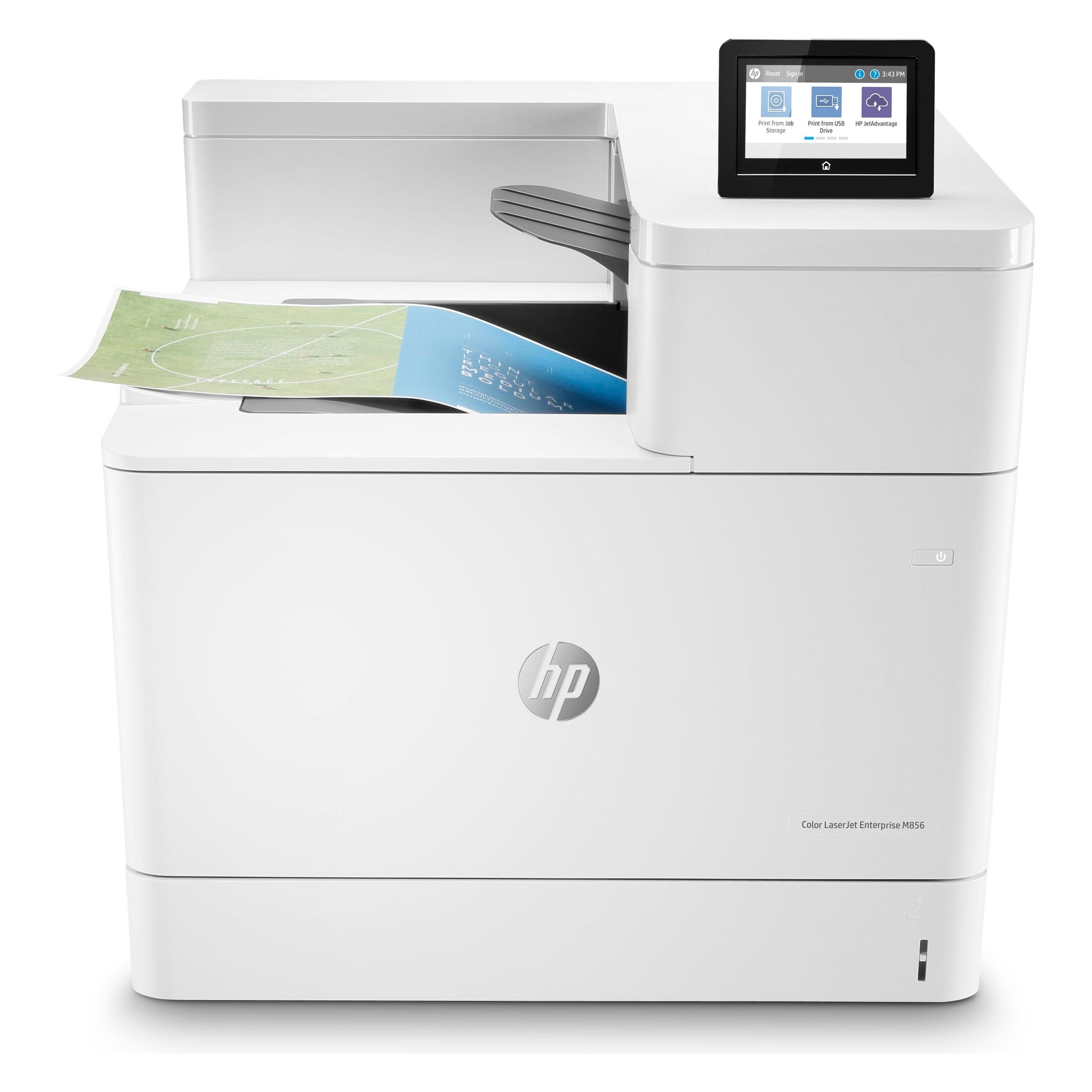 HP M856dn (Laser, Farbe), Drucker, Grau