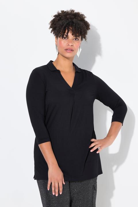 Produktbild Miamoda Blusenshirt, Straight Fit, Hemdkragen, 3/4-Ärmel (42)