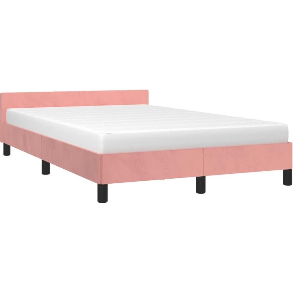 VidaXL, Bett, Bettgestell mit Kopfteil Samt (120 x 190 cm)