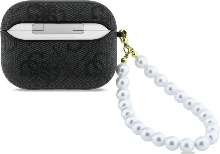 Productafbeelding Guess Case 4G Pearl Strap for AirPods Pro 3 black (Hoofdtelefoon hoes)