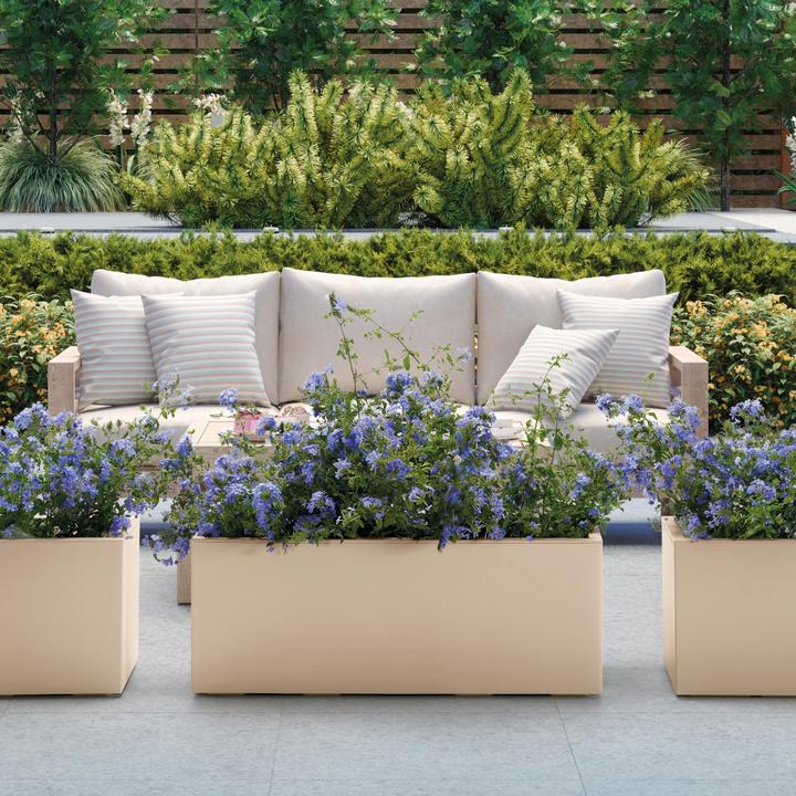 Produktbild Euro3plast Pflanzkübel Kebe 40 x 40 cm dune Greener, mit Rollen und Bewässerung (39.50 cm)