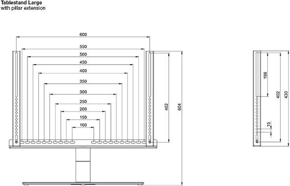 Produktbild Multibrackets M TABLESTAND L, 46 - 60", max. 40kg (Tisch, 60")