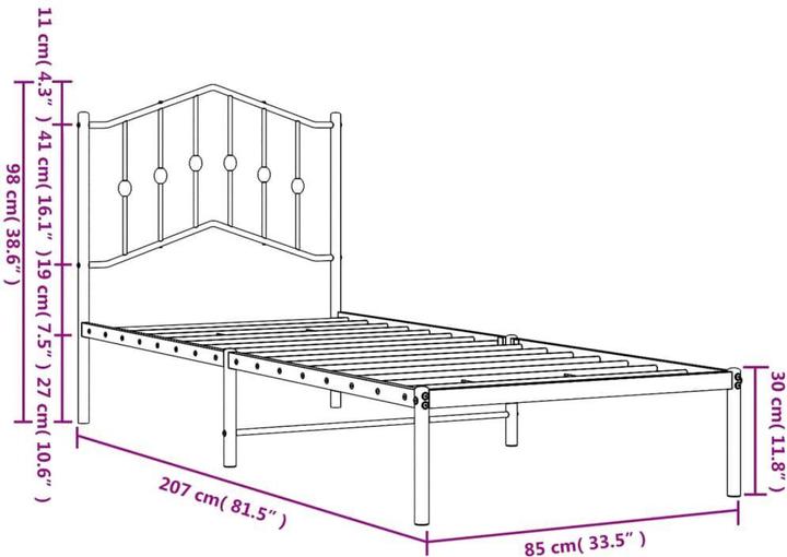 Image du produit vidaXL Bettgestell (80 x 200 cm)