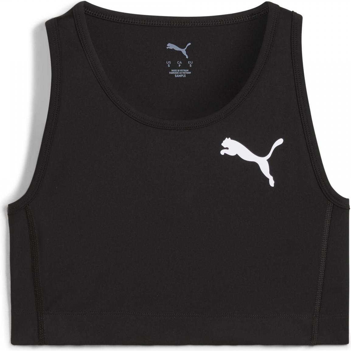 Puma, Herren, Sportshirt, W Cross The Line Crop Top 3.0 (L), Rot, L