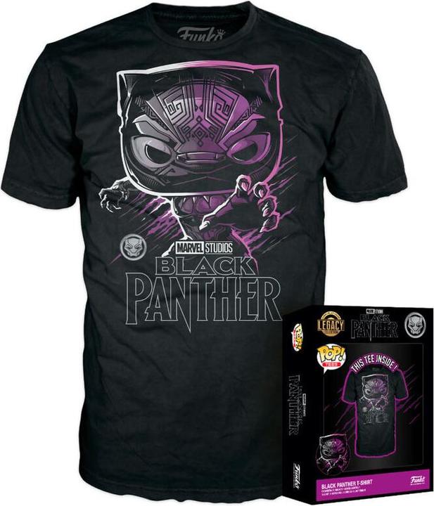 Actual product image Funko Marvel Boxed Tee T-Shirt Black Panther (XL)