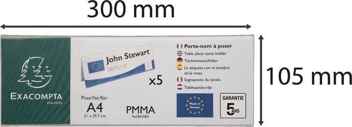 Produktbild Exacompta Tischnamenschilder