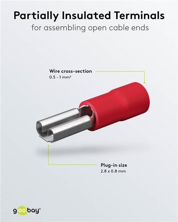 Actual product image Goobay Flat plug sleeve, red