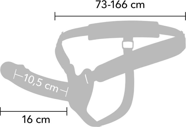 Actual product image Hidden Desire Hollow Penis Strapon 16cm