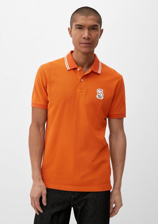 Produktbild s.Oliver Polo-Shirt Poloshirt mit Labelpatch (S)