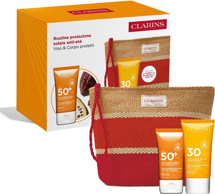 Immagine prodotto Clarins Routine protezione solare anti-età - Viso & Corpo protetti. (Set per la cura dei capelli)