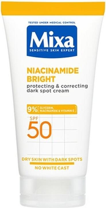 Mixa Protective And Correcting Dark Spot Cream Spf 50 Niacinamide Bright - 50 Ml (Sonnencreme Gesicht, SPF 50, 50 ml)