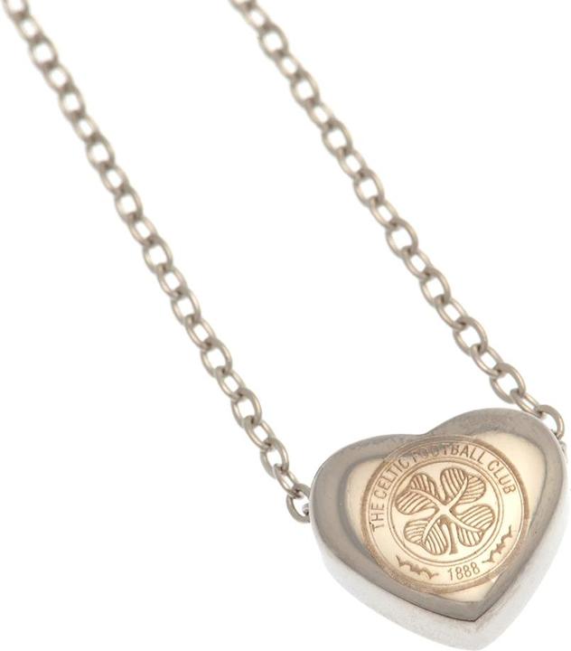 Actual product image Celtic FC Heart Stainless Steel Necklace (100% synthetic material)