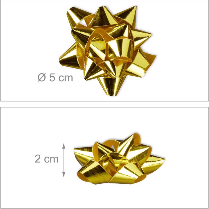 Actual product image Relaxdays Gift Wrapping Bows Set of 100 (Gift ribbon, 100 x)