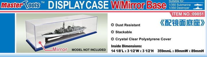 Actual product image Master Tools Display Case w/Mirror Base 359x89x89mm WxL