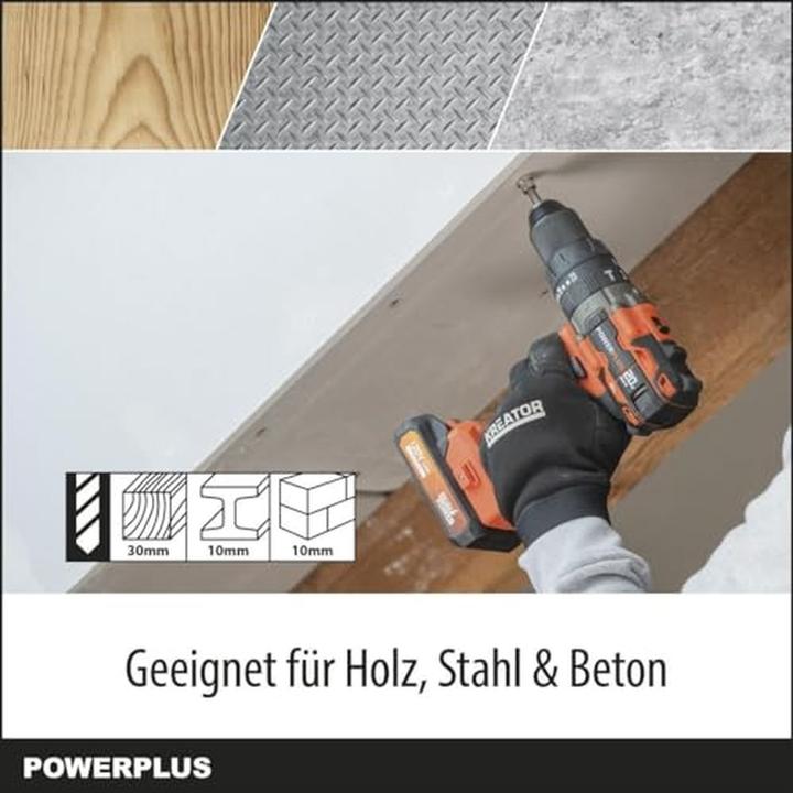 Image du produit Powerplus Perceuse-visseuse à percussion Dual Power sans balais 20V 65Nm - batterie et chargeur non inclus