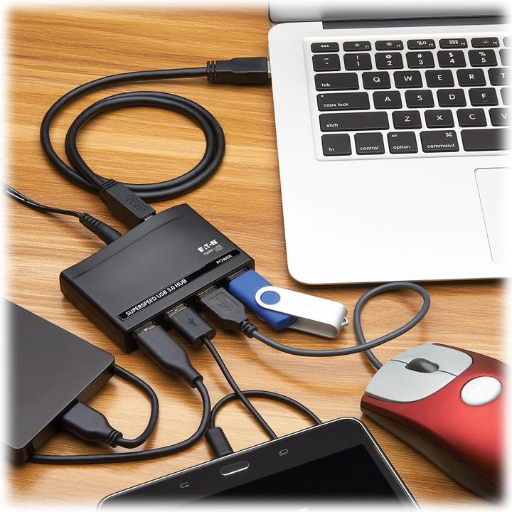 Immagine prodotto Eaton Mini Hub USB-A a 4 porte - Adattatori con spina internazionale USB 3.2 Gen 1 (USB-B, 4 porte)