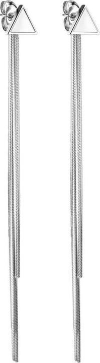 Immagine prodotto Star Piercing Orecchini a perno in argento con triangolo bianco e catena pendente (senza ottone, Acciaio chirurgico 316L)
