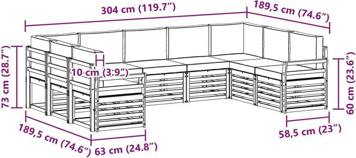 Produktbild vidaXL Outdoor-Sofa