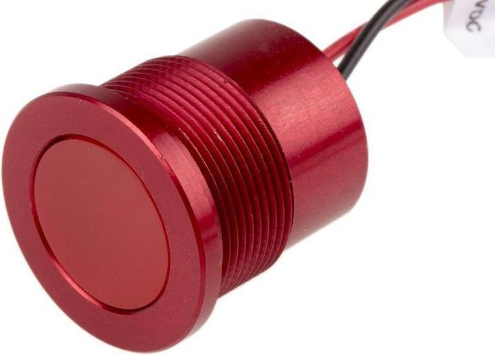 Produktbild RS PRO 22mm flush anodised LED wires, red 12V