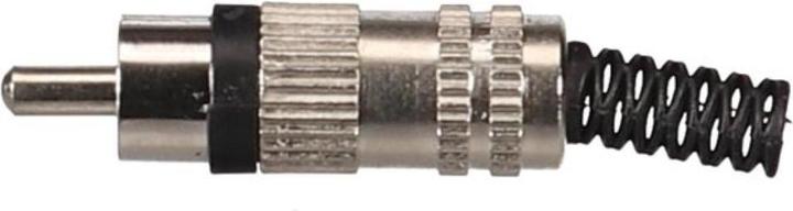 Actual product image Velleman Male Rca Plug Nickel Black