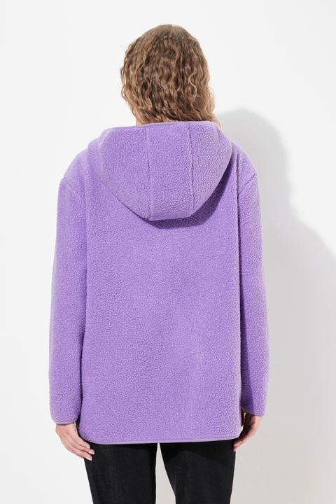 Produktbild Ulla Popken Teddypullover, Plüsch, Kapuze, Langarm (46, 48)