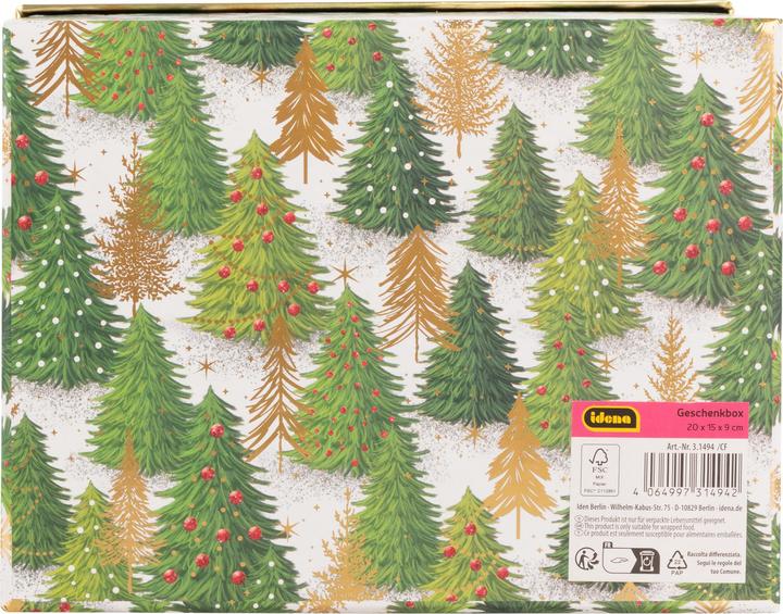 Actual product image Idena Geschenkbox Weihnachten Tannenbaum 20x15x9cm