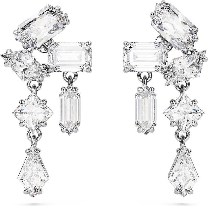 Swarovski Mesmera Drop Ohrhänger Verschiedene Schliffe Weiss (Swarovski Metall)