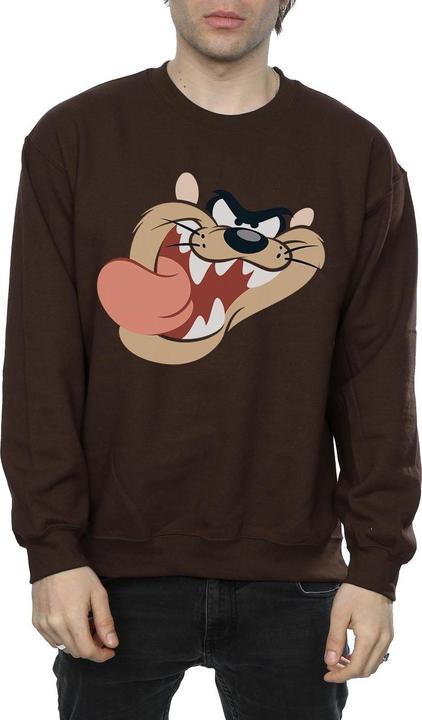 Actual product image Looney Tunes Mens Tasmanian Devil Face Sweatshirt (L)