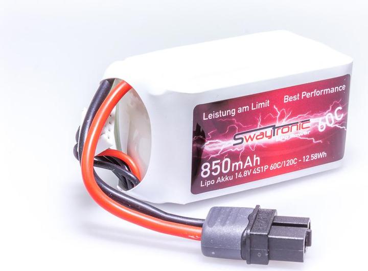 Actual product image Swaytronic Sway-FPV 4S 14.8V 850mAh 60C/120C XT60 (14.80 V, 850 mAh)