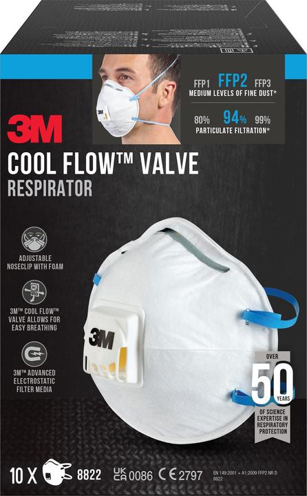 Image du produit 3M Masque de protection respiratoire 8822 (FFP2, 10 x)